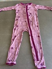 Kickee Pants Sea Coral And Fish Pink Ruffle Pajamas 2Y VGUC