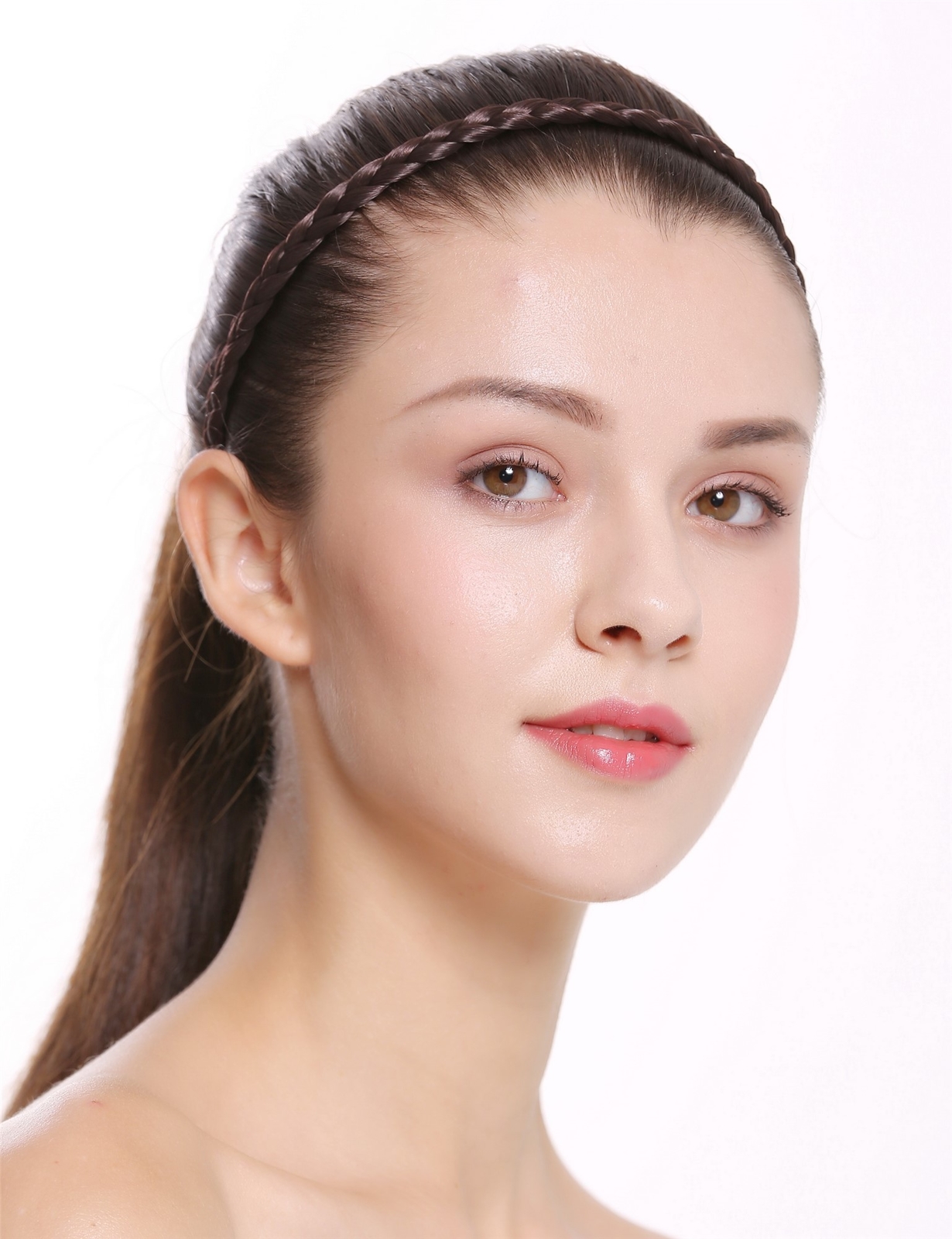 Braided Hairband Hair Hoop Traditional Costume Brown Braid CXT-009-006