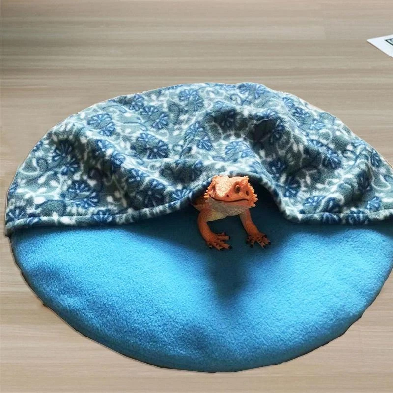 Bearded Dragon Sleeping Bag Reptile Small Animal Hide Warm Round