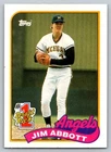 1989 Topps #573 Jim Abbott Rookie Card California Angels