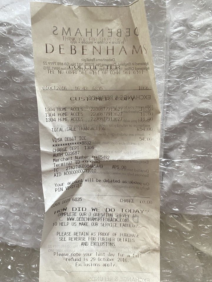 3 X 3D Debenhams Flower Resin Wall Plaques Never Used Still Have