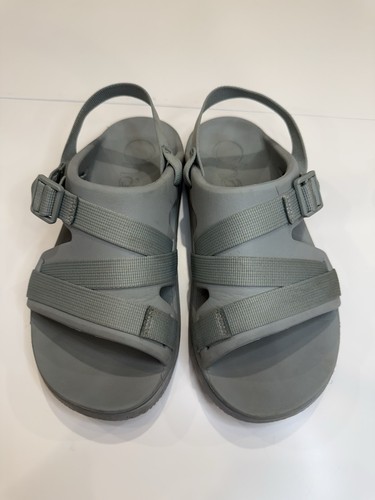 Chaco Sandals Chillos Sport Adjustable Sandal Shoe Womens Size 8 Aqua Gray GUC
