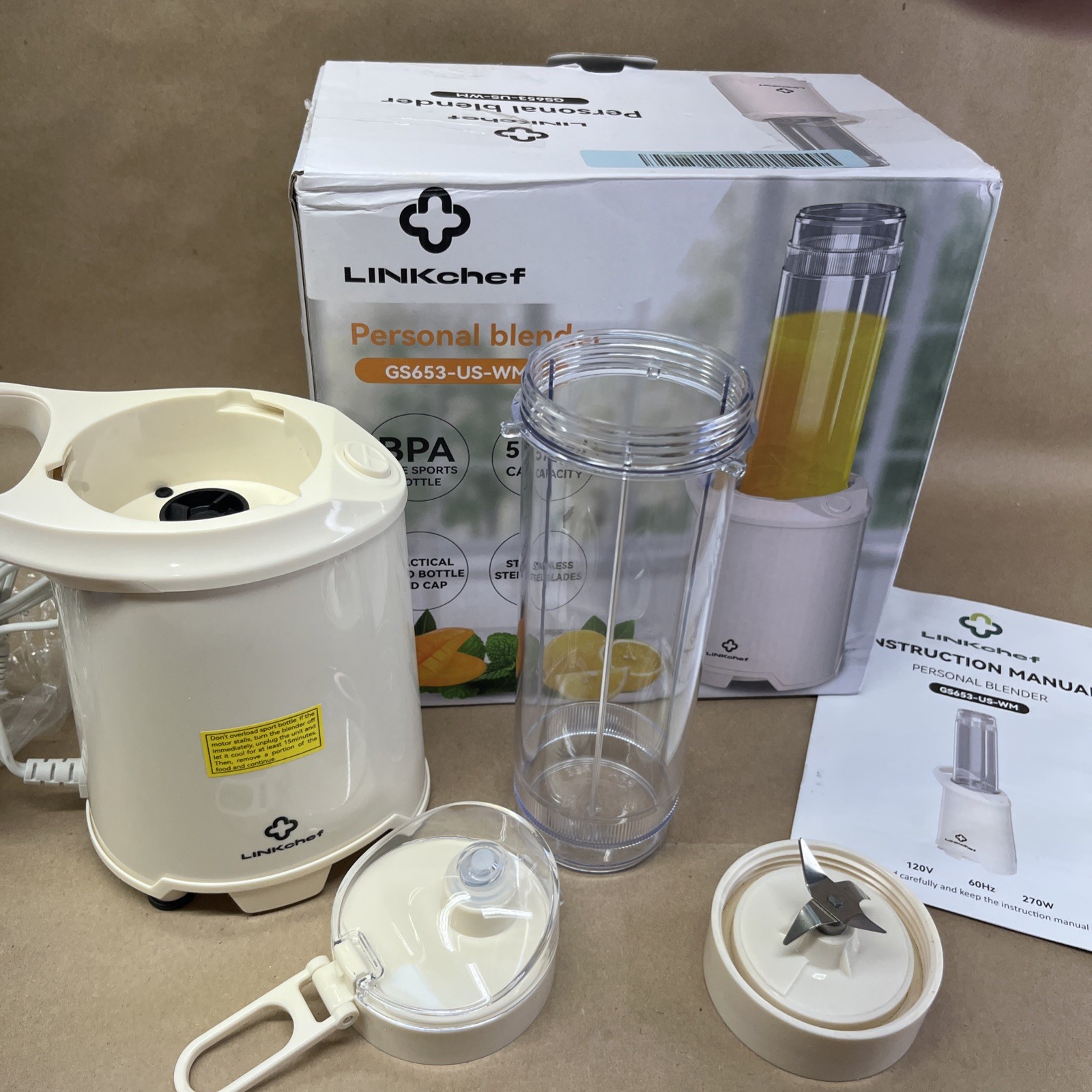 LINKChef Personal Blender for Shakes & Smoothies with 19 Oz 