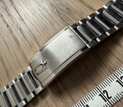 Bulova Stahl Uhrenarmband Steel Bracelet 11mm 27mm Vintage good condition USA