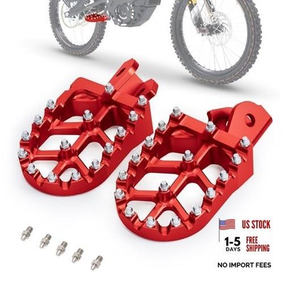 Electric Dirt Bike Wider Foot Pegs Footpegs CNC for Surron Sur Ron footpegs red