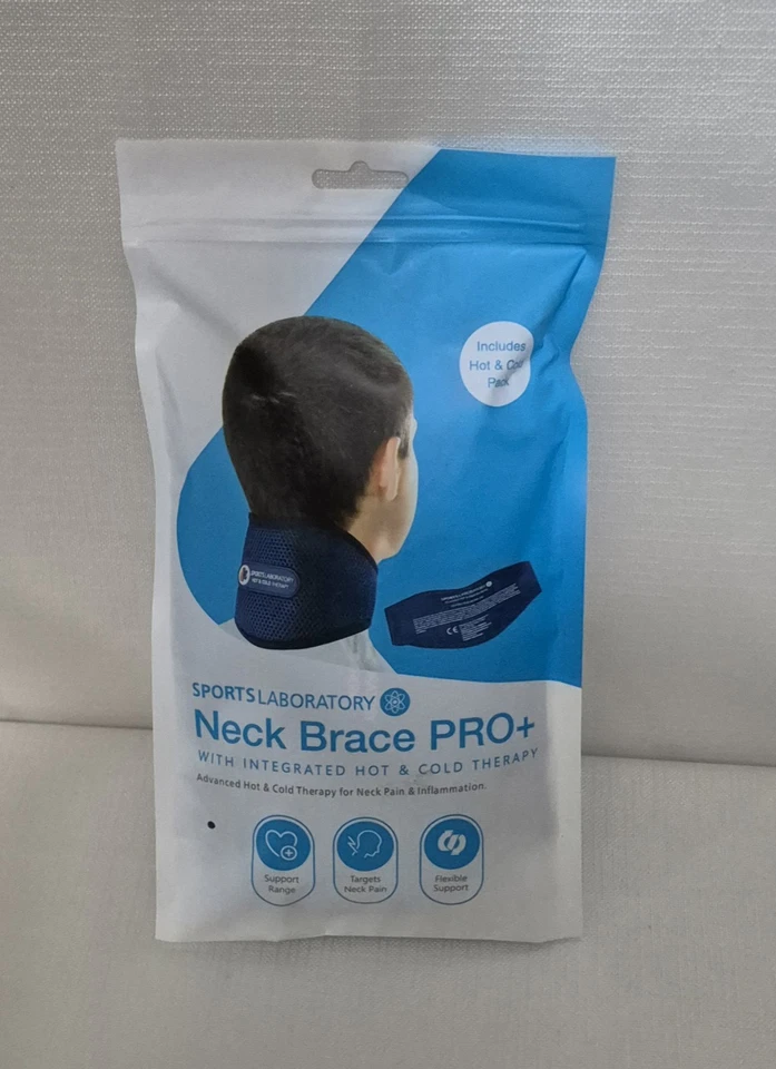SPORTS LABORATORY NECK BRACE PRO WITH INTEGRATED HOT & COLD THERAPY.NEW.