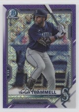 2021 Bowman Chrome Prospects Mega Box Purple Mojo Refractor Taylor Trammell 6u5