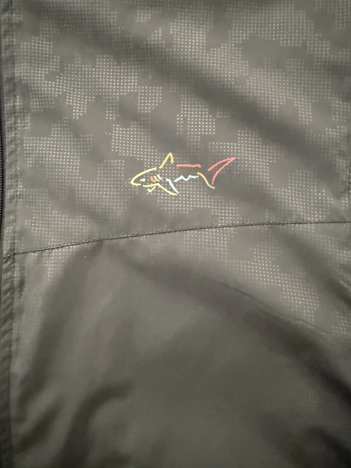 Chaleco de golf Greg Norman Tasso Elba cremallera completa logotipo de tiburón malla de camuflaje mediano Foto 2 de 4