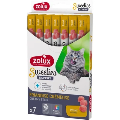 Sticks crème de poulet 7 x 14 g pour chat - Photo 1/3