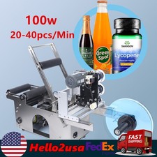 Semi Automatic Labeling & Coding Machine Round Bottle Jar Label Marking Machine