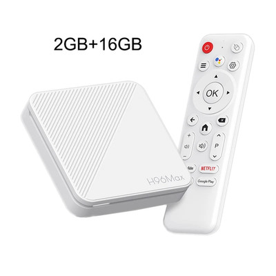 Smart TV Box H96 MAX Android 14 Wifi6 BT Remote Control 4K Quad Core Voice Assis