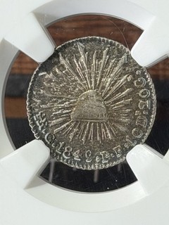 Mexico 1849 Go PF 1/2 Real MS64 NGC Rainbow Toning First Republic Gorgeous