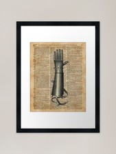 Robo Hand,Artifical Arm Dictionary  Framed Wall Art Poster Canvas Print Picture