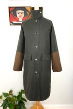 BARBOUR Olive Marion Wax Jacket Size UK 10 EU 36 USA 6 Medium Trench Allerston