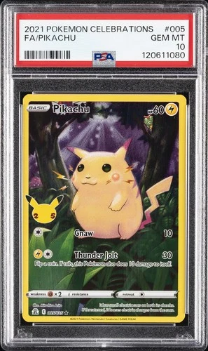 2021 POKEMON CELEBRATIONS #005 FULL ART/PIKACHU PSA 10