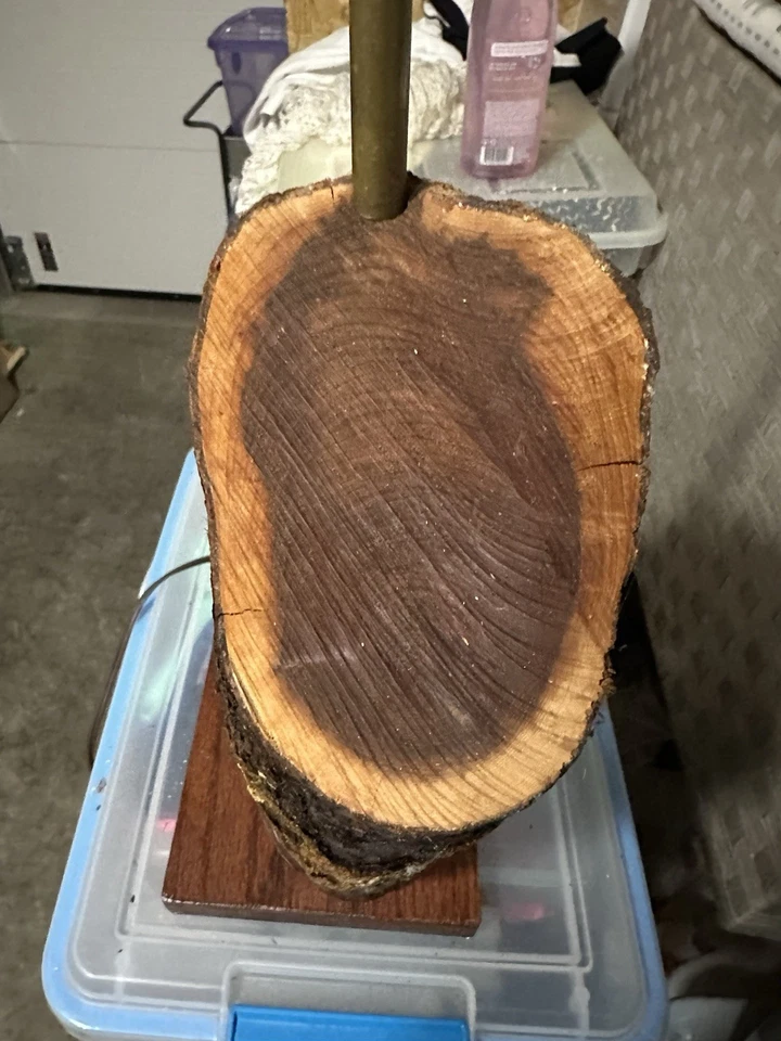 21” Wood Lamp Base Log Cabin Table Lamp Log Lamp Rustic Natural Wood Lamp Light - Image 4 of 4