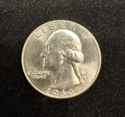 1964 Washington Quarter (D) (BU) 90% Silver