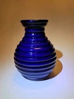 Royal Haeger #711'18 Dark Blue Ribbed 5 1/2 Inch Tall Vase