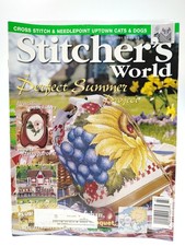 Stitcher's World Magazine July 2001 Cross Stitch Needlepoint Patterns