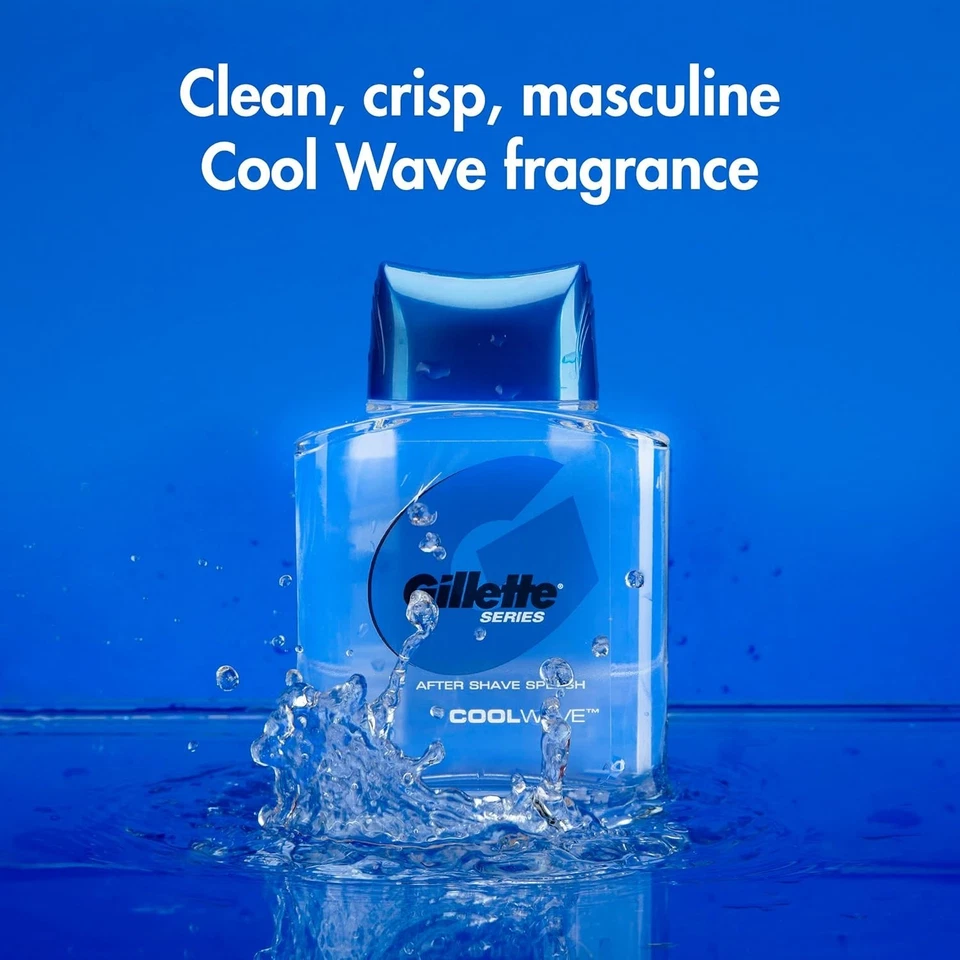 Gillette Series Cool Wave After Shave, Aftershave para Hombre, After Shave Colonia M Foto 2 de 4