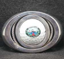 XG29115 NICE VINTAGE 1970s **ST. CLAIR TOWNSHIP** COMMEMORATIVE MENS BELT BUCKLE