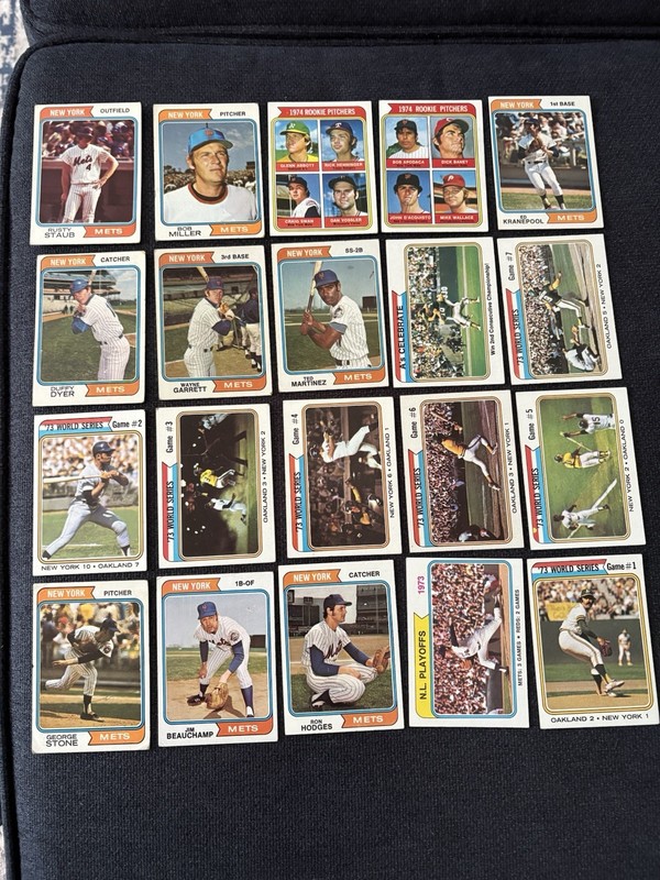 1974 Topps Baseball New York Mets 36-Card Lot VG-EX Koosman/McGraw/BerraSEE PICS