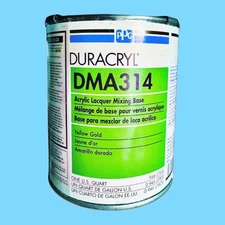 PPG Duracryl DMA314  Acrylic Lacquer Mixing Base Yellow Gold 1QT ♦️FREE SHIP♦️