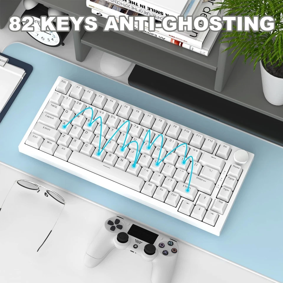 AJAZZ AK820 75% Wired Gasket Mechanical Gaming Keyboard with Volume Knob - Image 2 of 4