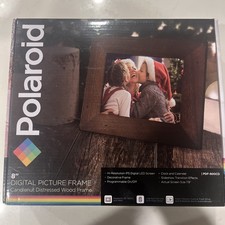 Polaroid 8" Digital Photo Frame Candlenut Distressed Wood Frame, PDF-800CD - NEW