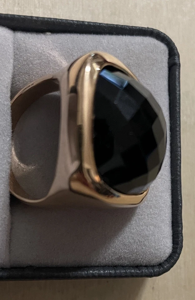Черный драгоценный камень бронза металл милор Италия-с «золотым тоном»-б/у-продажа за $50.00 - Изображение 2 из 4