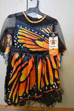 Hyde and Eek, Kids' Monarch Butterfly, Dress with Headpiece, Size M (8-10), New