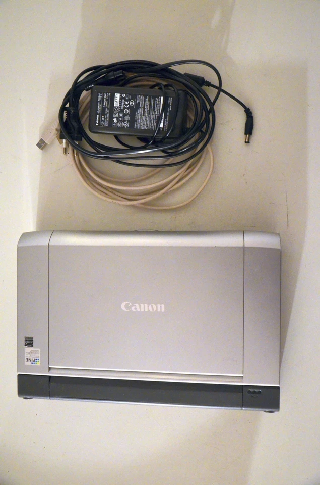 Canon PIXMA iP90 Tintenstrahldrucker mit Akku und Netzteil, defekt