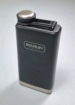#ad #ad Stanley Classic 8oz Flask Black Matte Stainless Steel Screw Cap Attached $15.50