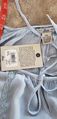 Bass Blue Blouse for Full Size Women 100% Viscose Size XXL