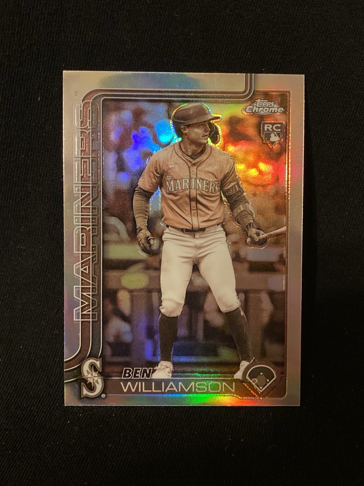 2025 Topps Chrome Update Sepia Refractor Ben Williamson USC168 Seattle Mariners