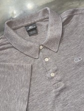 Lacoste Men Polo Shirt 7 XXL Gray Logo Golf Devanlay Short Sleeve Collar