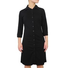 Express Black Button Down Long Sleeve Dress Minimalist Classic Small