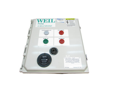 Weil Pump Duplex Pump Control Panel W-8111-L-160-12 Pump Control Panel