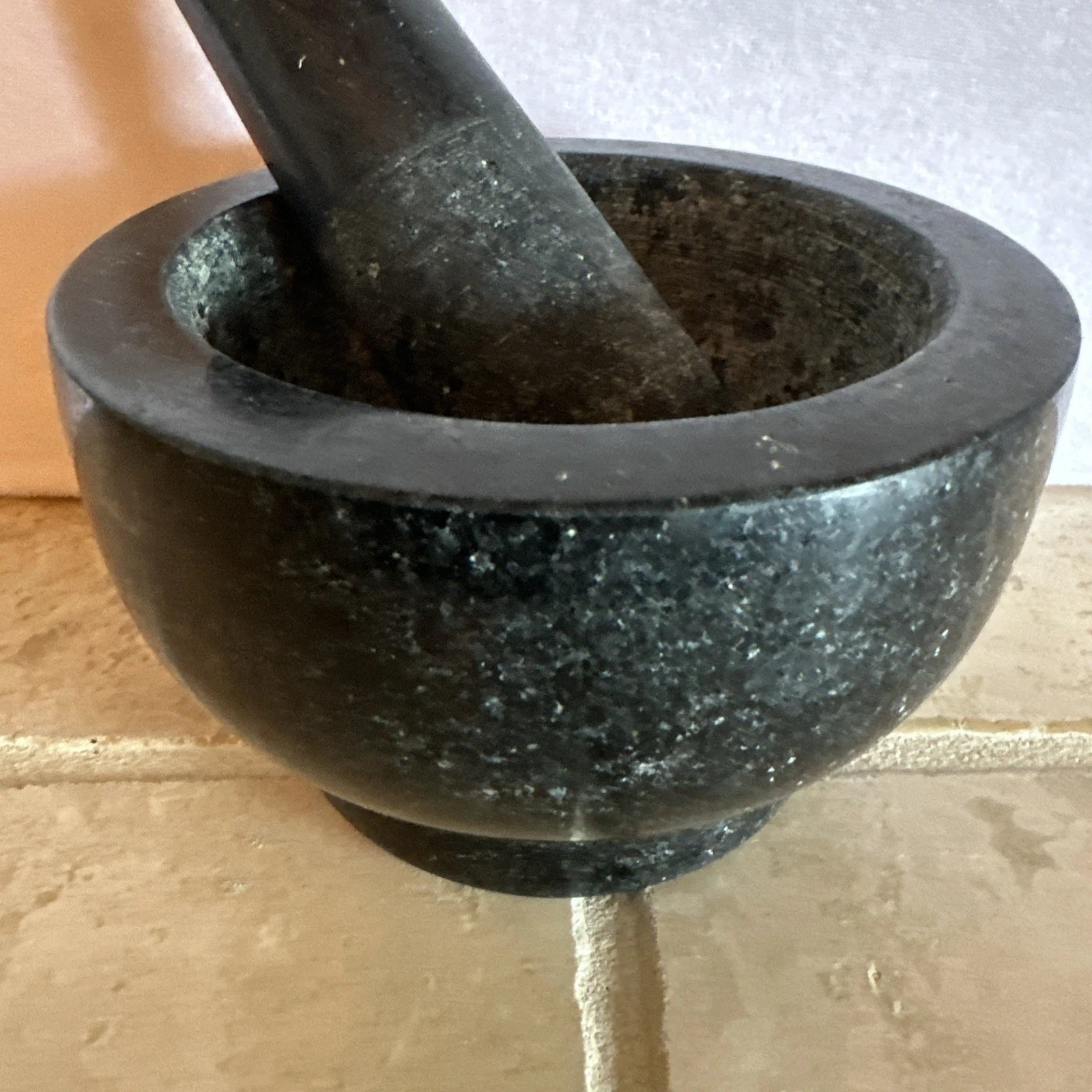 Beautiful Large Black Natural Marble Stone Mortar and Pestle Set
Opens in a new window or tab