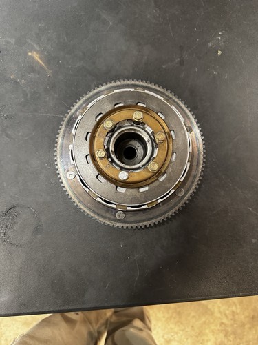 Up for sale is a clutch basket removed from a Twin Cam 88 Dyna.