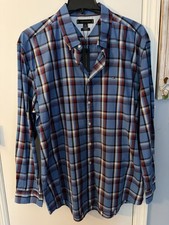 NEW Men s Tommy Hilfiger L/S Collared Check Buttoned Shirt Size XXL Blue/Red/Wh