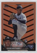 2023 Topps Update Orange & Black Foil Jhony Brito #US279 19b1