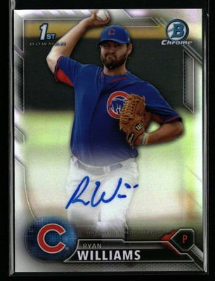 Ryan Williams 2016 Bowman Chrome Prospects Autographs Refractor #/499 Cubs 1st