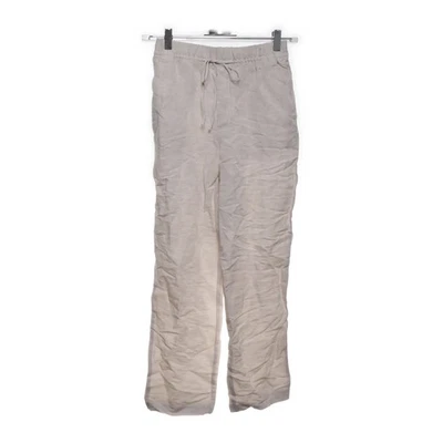 H&M Premium Quality, pantalon, taille : XS, beige, viscose/lin, unicolore #3x1 - Photo 1/4