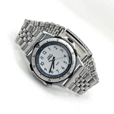 Vintage Timex Indiglo Dive Style Watch 1993 Jubilee Bracelet 36mm Mens
