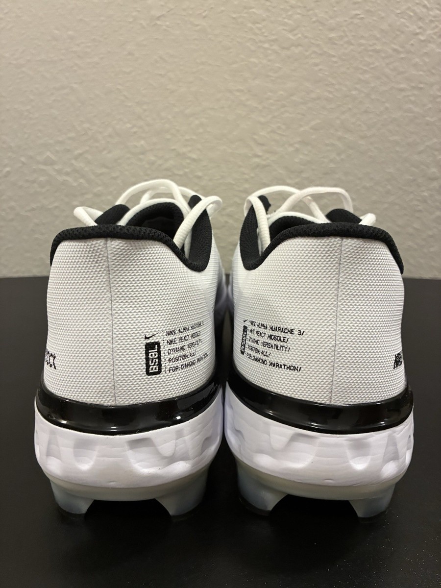 Nike Alpha Huarache Elite 3 Low Men's Size 15 White Baseball