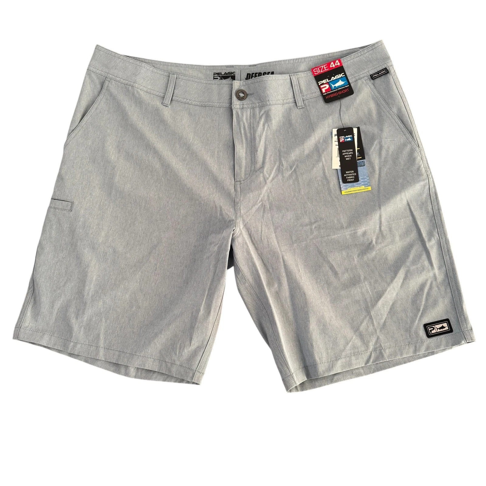 Pelagic 44x10 Blue Water Activated Print Men's Deep Sea Hybrid Shorts NEW $66
