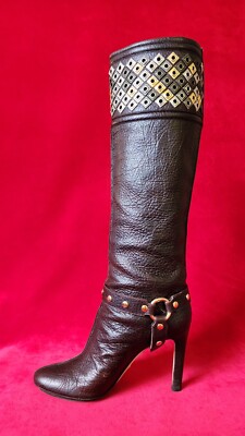 Roberto cavalli never-worn brown boots Suede and snake boots in Brown for Women | Roberto Cavalli® main image 4