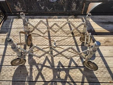 Frigid Antique Rolling Folding Coffin Casket Stand Industrial Cart Trolley