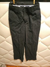 Chaps Boys Uniform Pants 18 Black Chino Dress Casual 100 Cotton Flat School